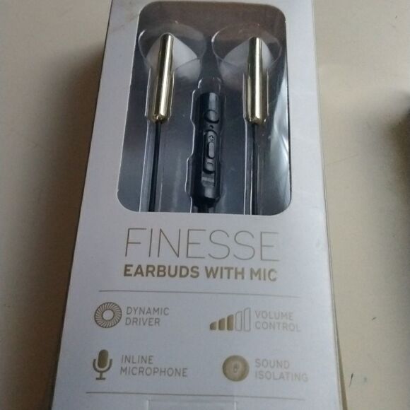New Without tags "Finesse" earbuds with mic & Micro-USB Cable - Picture 2 of 8